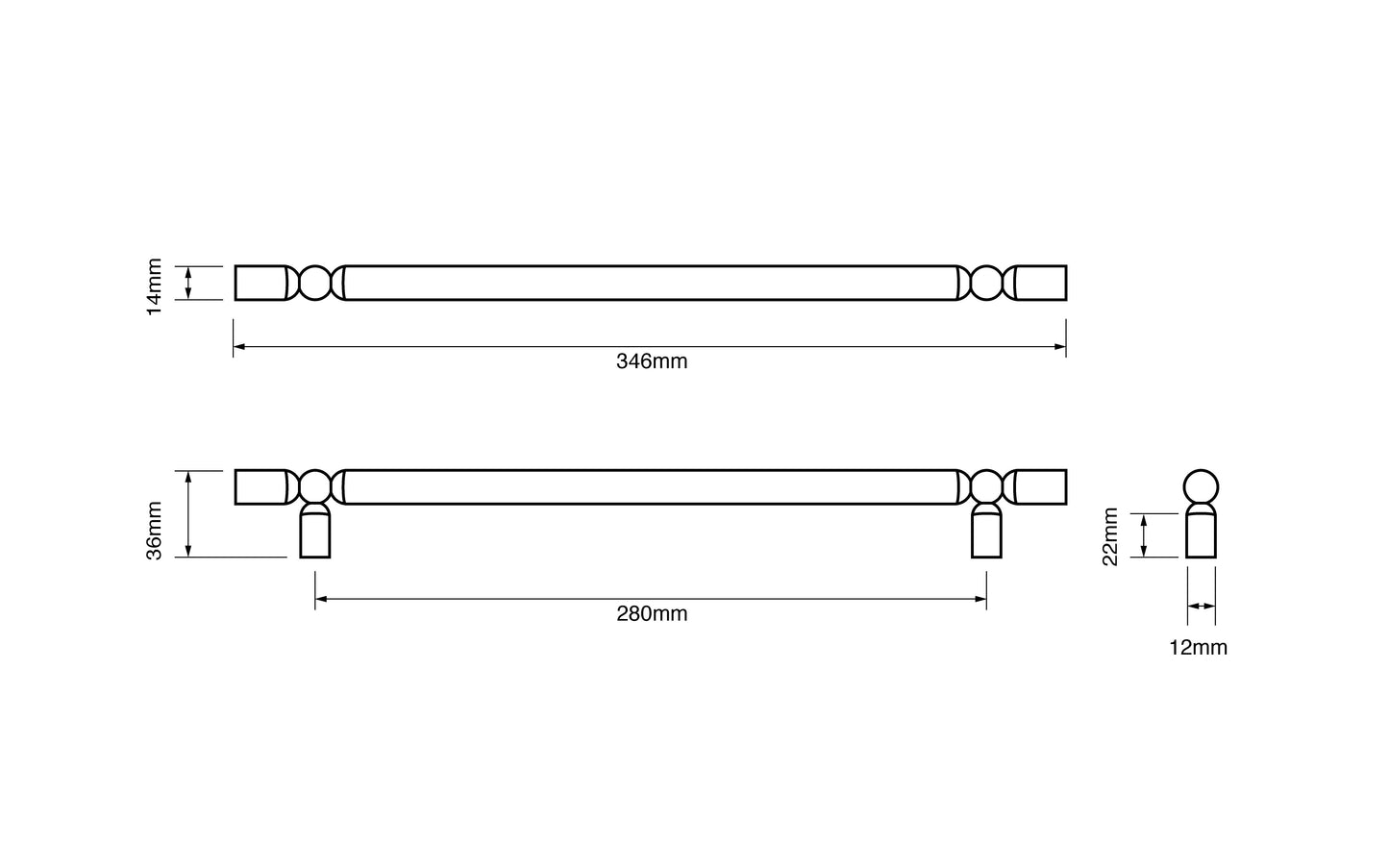 347mm Handle