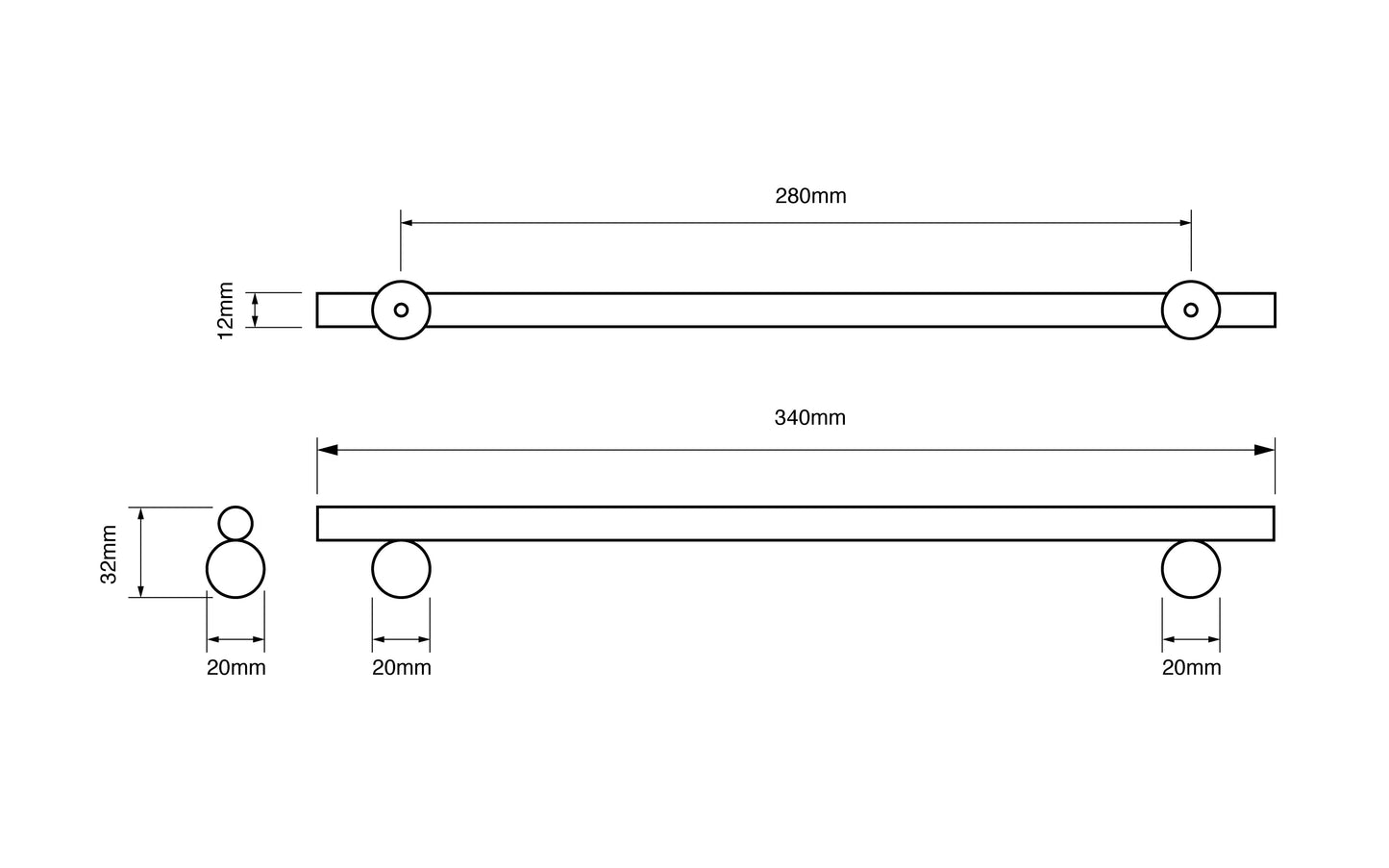 340mm Pull Bar