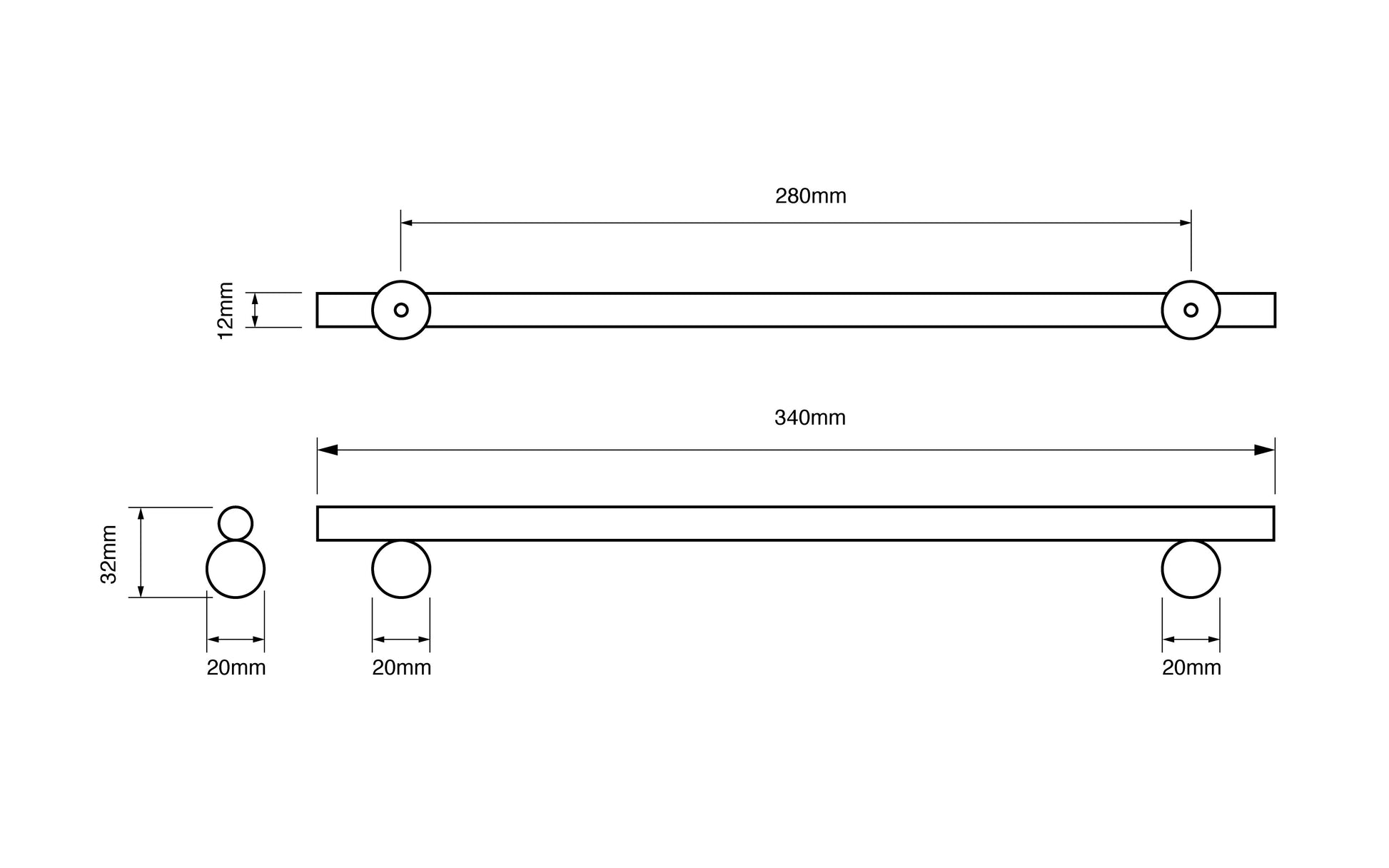 340mm Pull Bar